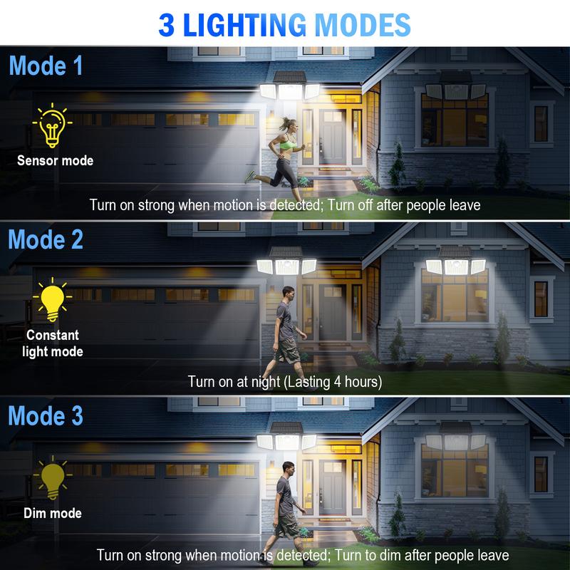 2500LM Solar Outdoor Lights Security Lights - Luxxs