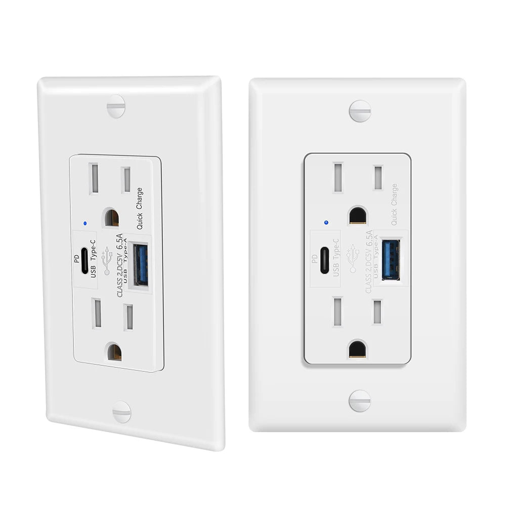 65W Fast Charging Receptacle Plug - Luxxs