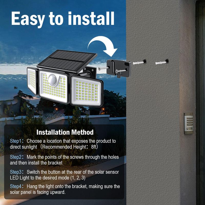 2500LM Solar Outdoor Lights Security Lights - Luxxs