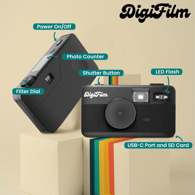 LUXXS Screen-Free Digital Camera - 6 Built In Retro Filters - Luxxs