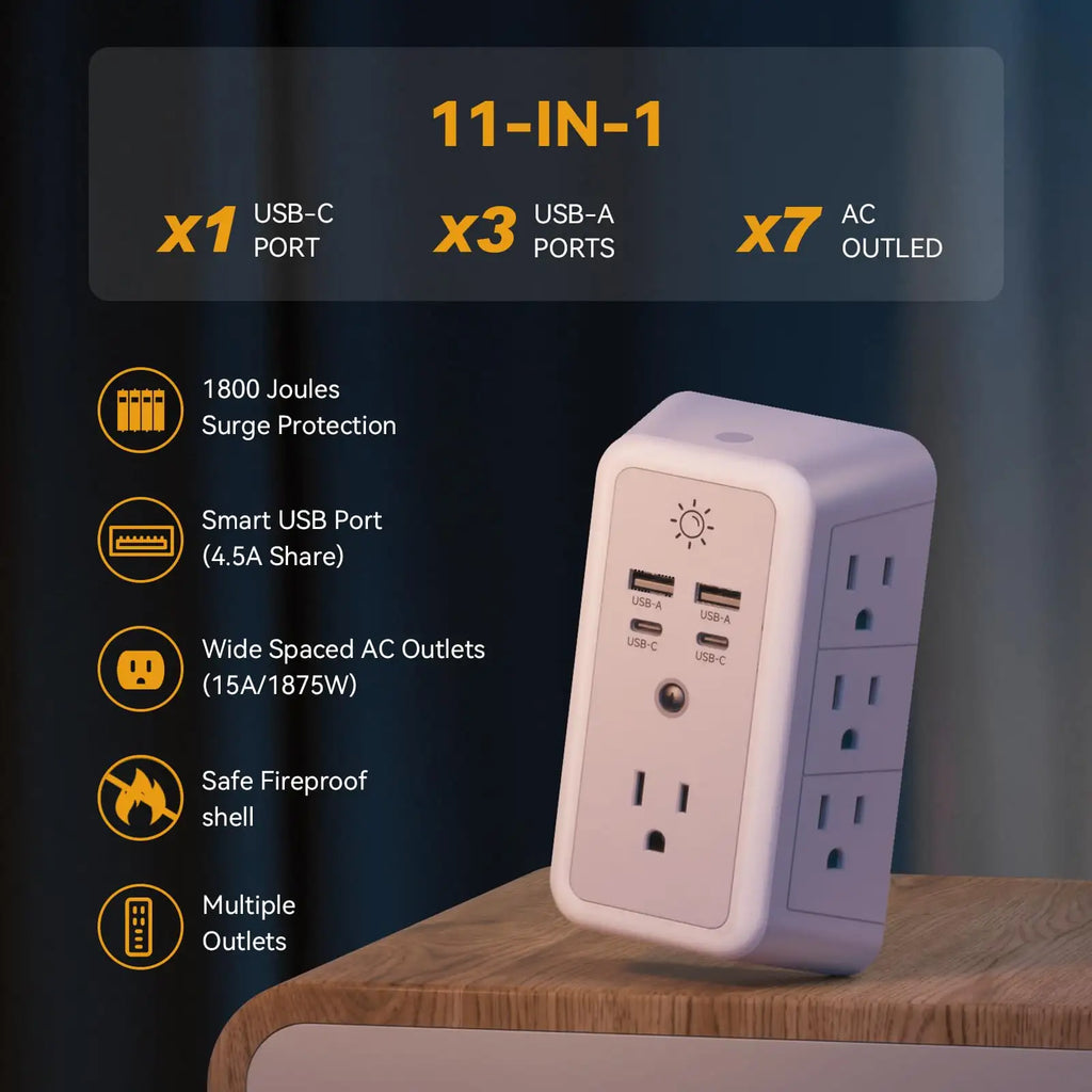 Multi-Plug Outlet Surge Protector