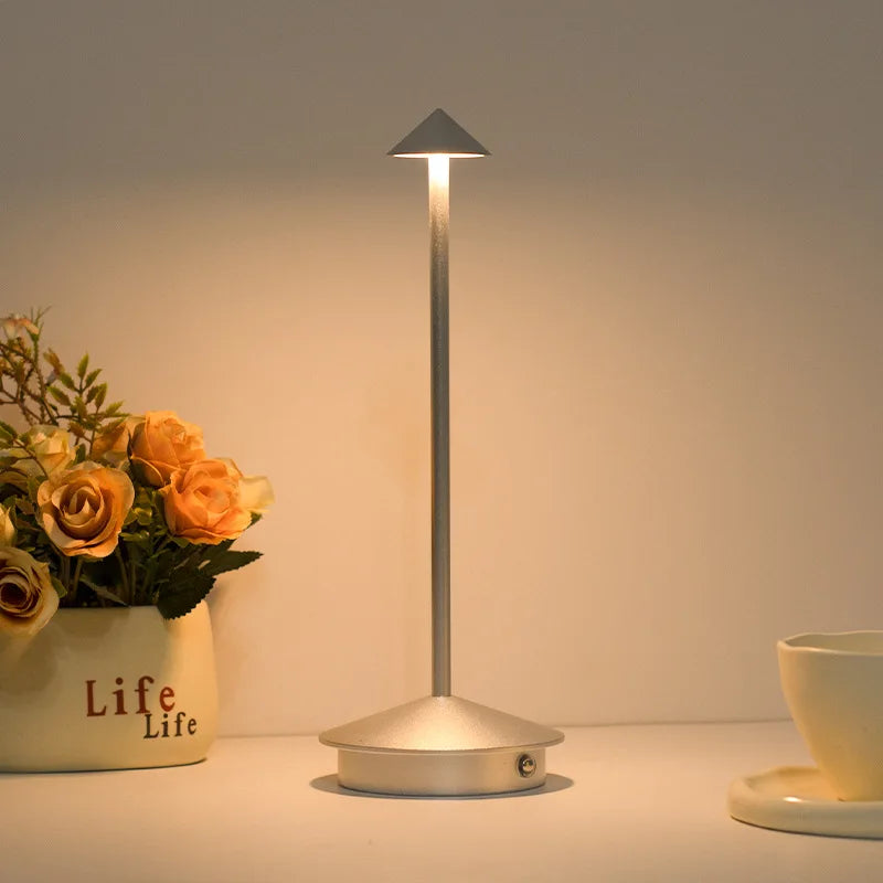 GlowLite™ Touch-Control LED Table Lamp – Rechargeable, Minimalist, and Dimmable - Luxxs