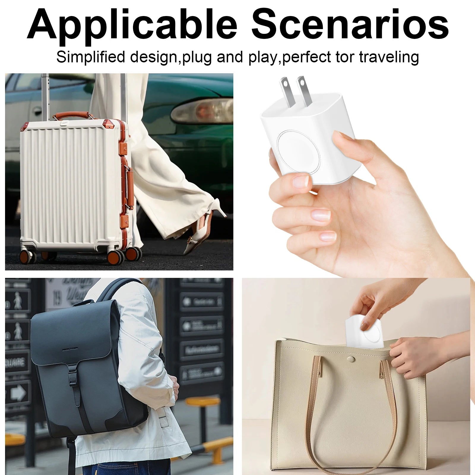 Dual-Port Fast Charging with Built-In Apple Watch Charger - Luxxs