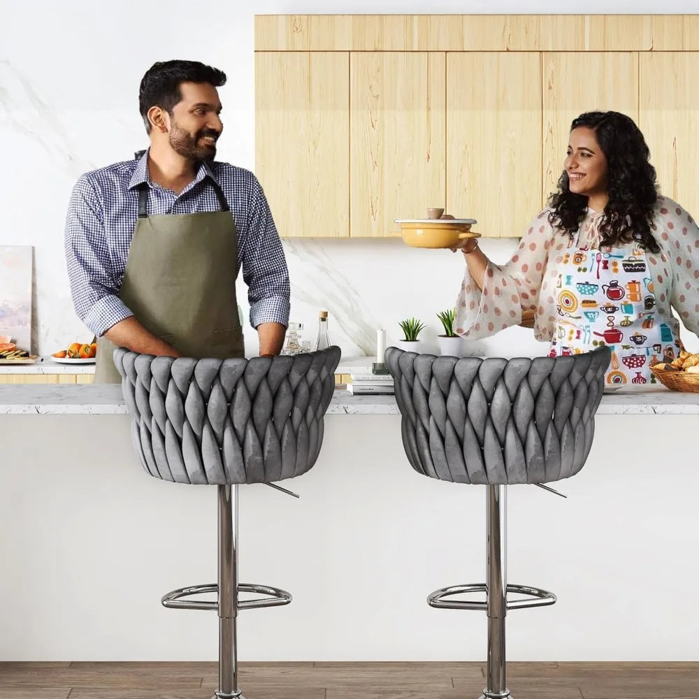 LUXXS Velvet Bar Stools - Luxxs