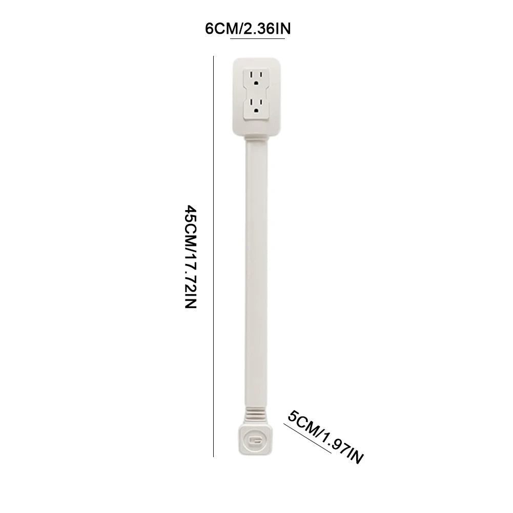 Luxxs Outlet Extender with USB-A USB-C & 2 AC Outlets Extendable 22-34" Rotatable 180° for Couches Desks Nightstands - Luxxs