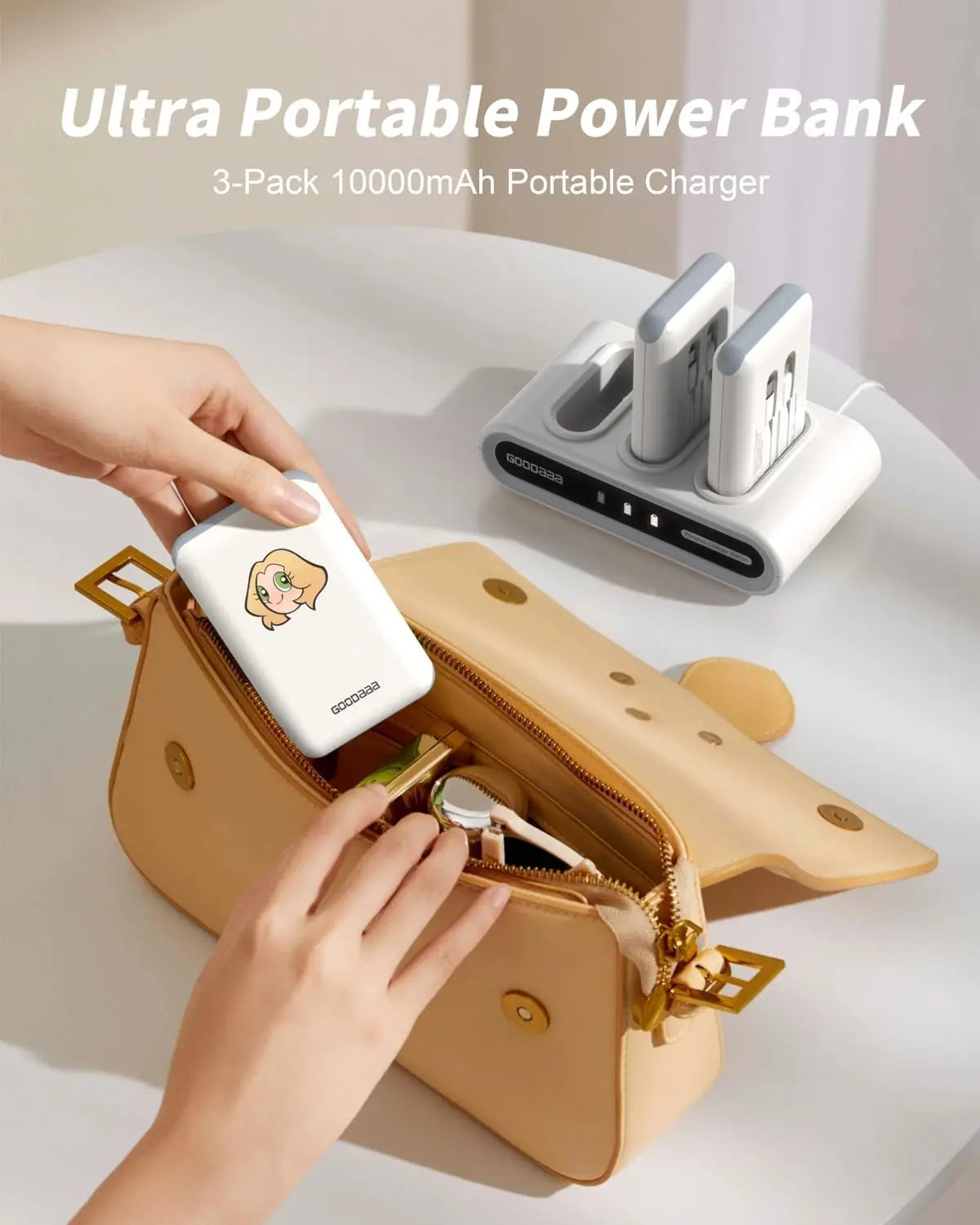 3-Pack 10000mAh Portable Charger with Charging Dock Station - Luxxs