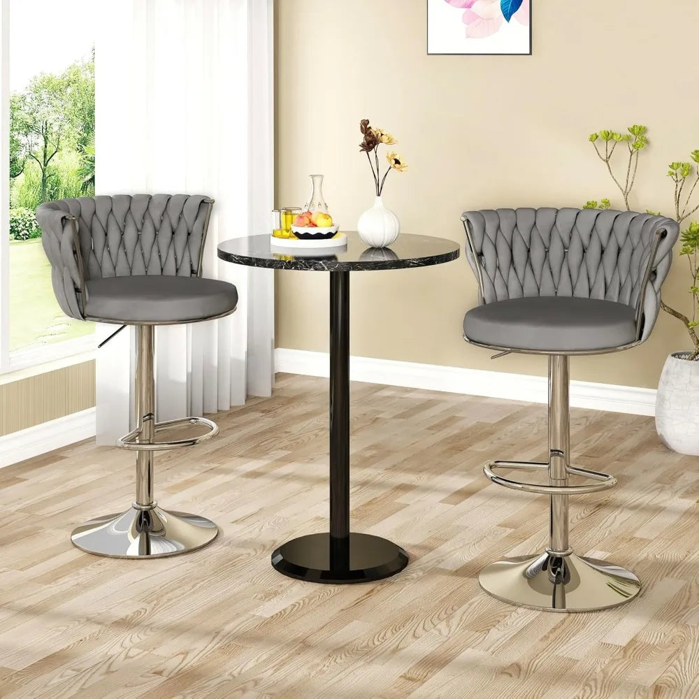 LUXXS Velvet Bar Stools - Luxxs