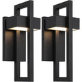 LamQee Outdoor Wall Lights Modern Exterior Lighting Fixtures, 3000K Integrated LED Outdoor Wall Sconce Lighting 2 Packs - Luxxs