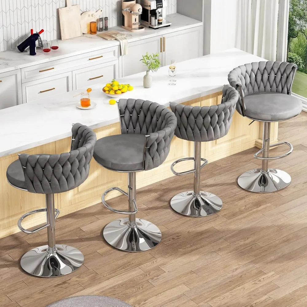 LUXXS Velvet Bar Stools - Luxxs