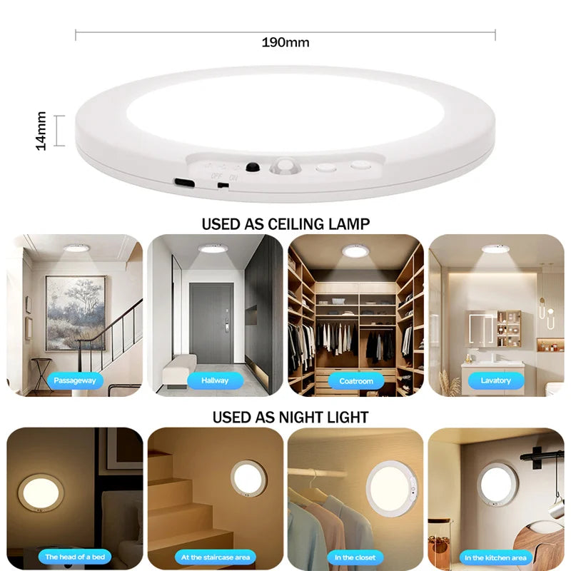 Rechargeable Motion Sensor Ceiling Light - Luxxs