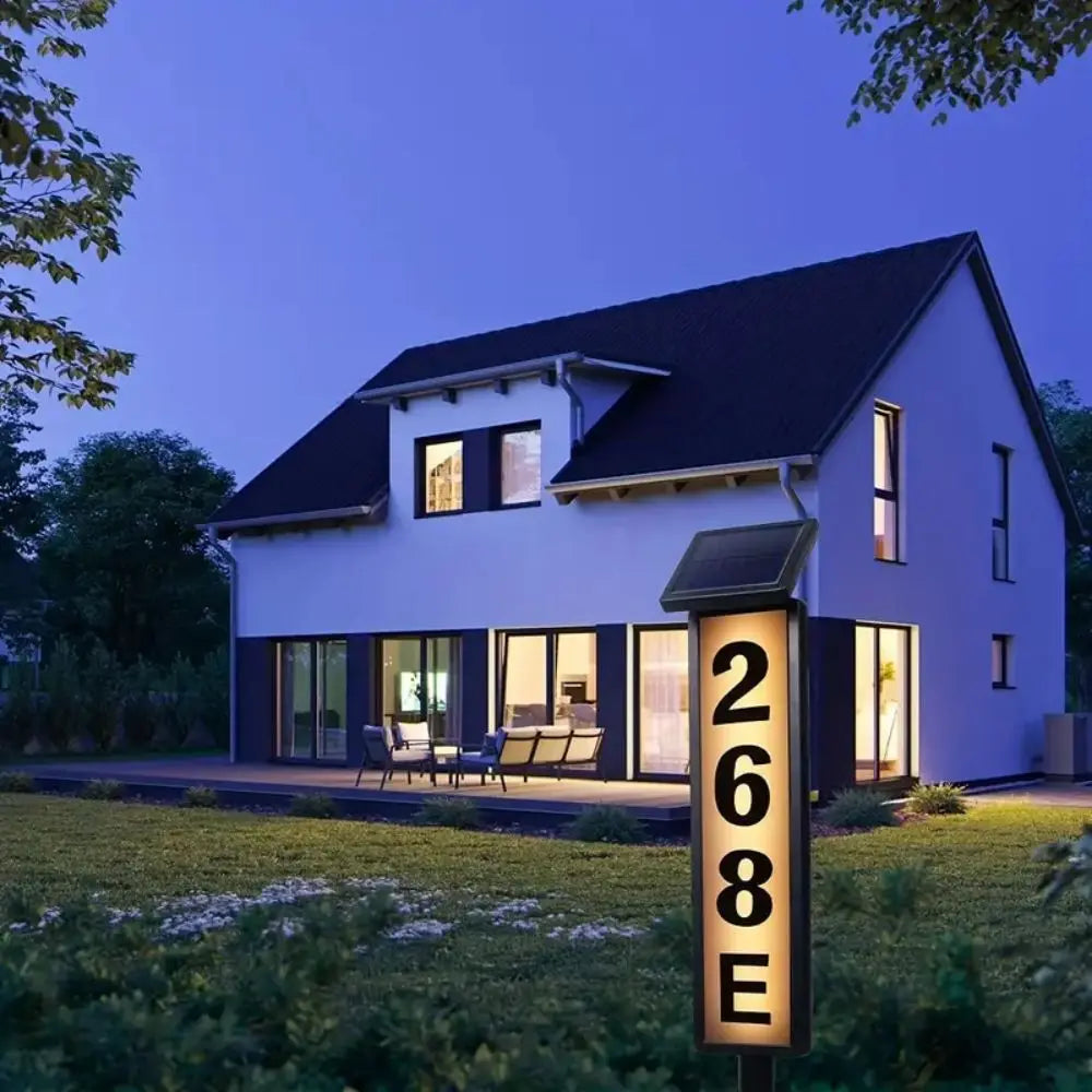 LUXXS Solar Address Sign