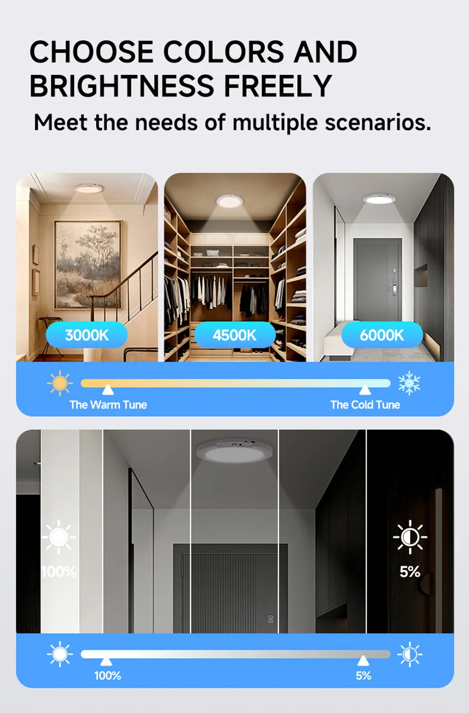 Rechargeable Motion Sensor Ceiling Light - Luxxs