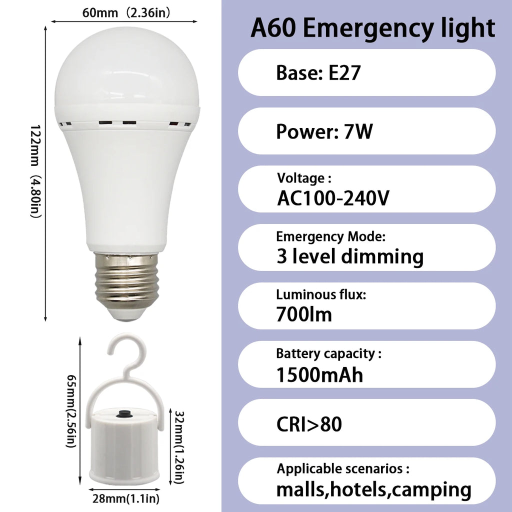 Rechargeable Emergency Bulb Light Bulb