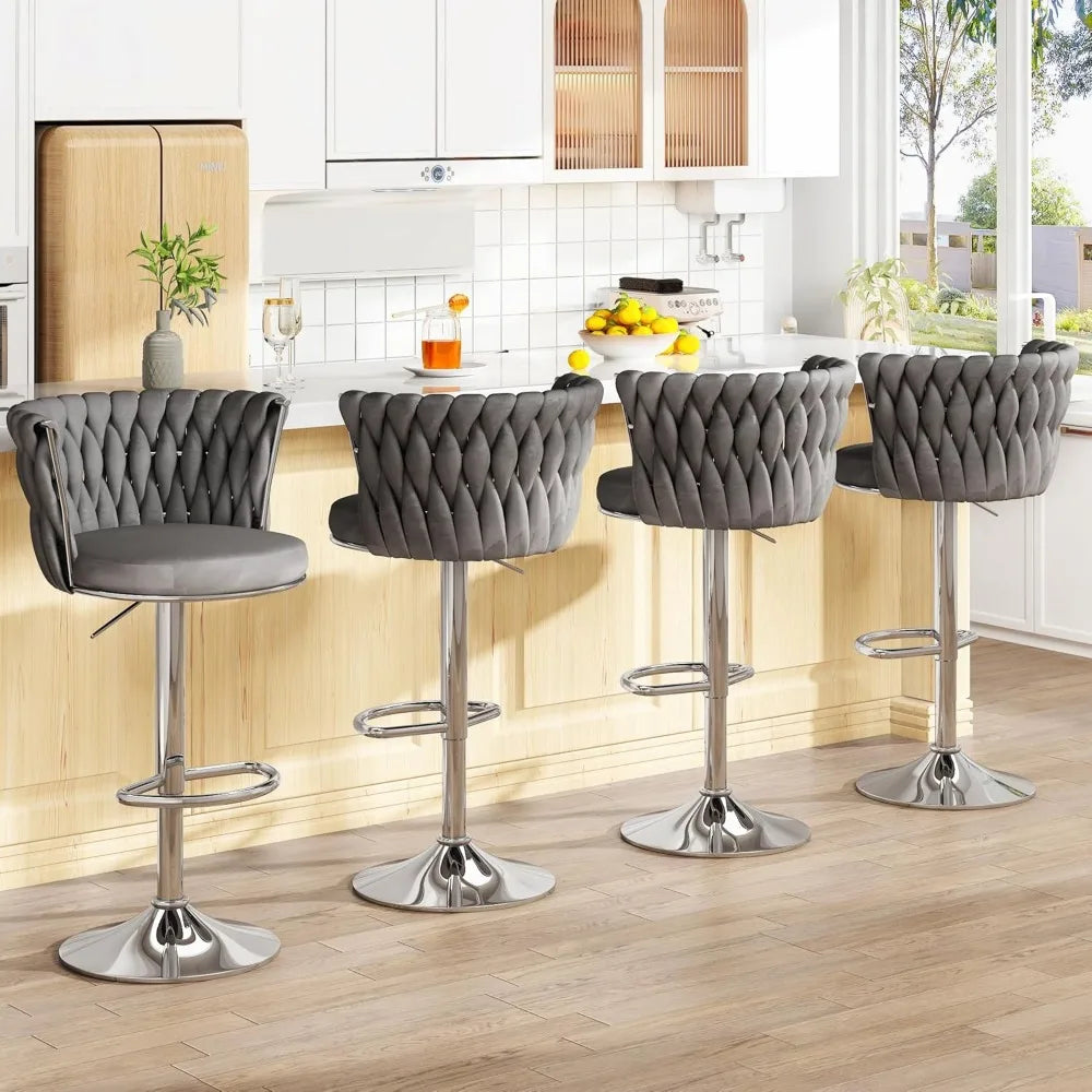LUXXS Velvet Bar Stools - Luxxs