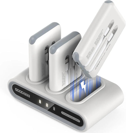 3-Pack 10000mAh Portable Charger with Charging Dock Station - Luxxs