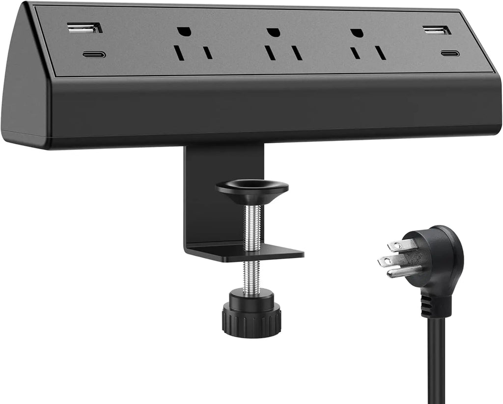 Multi-Plug Outlet Surge Protector, 2 USB-C PD 20W, 2 USB-A, 3 Outlets.