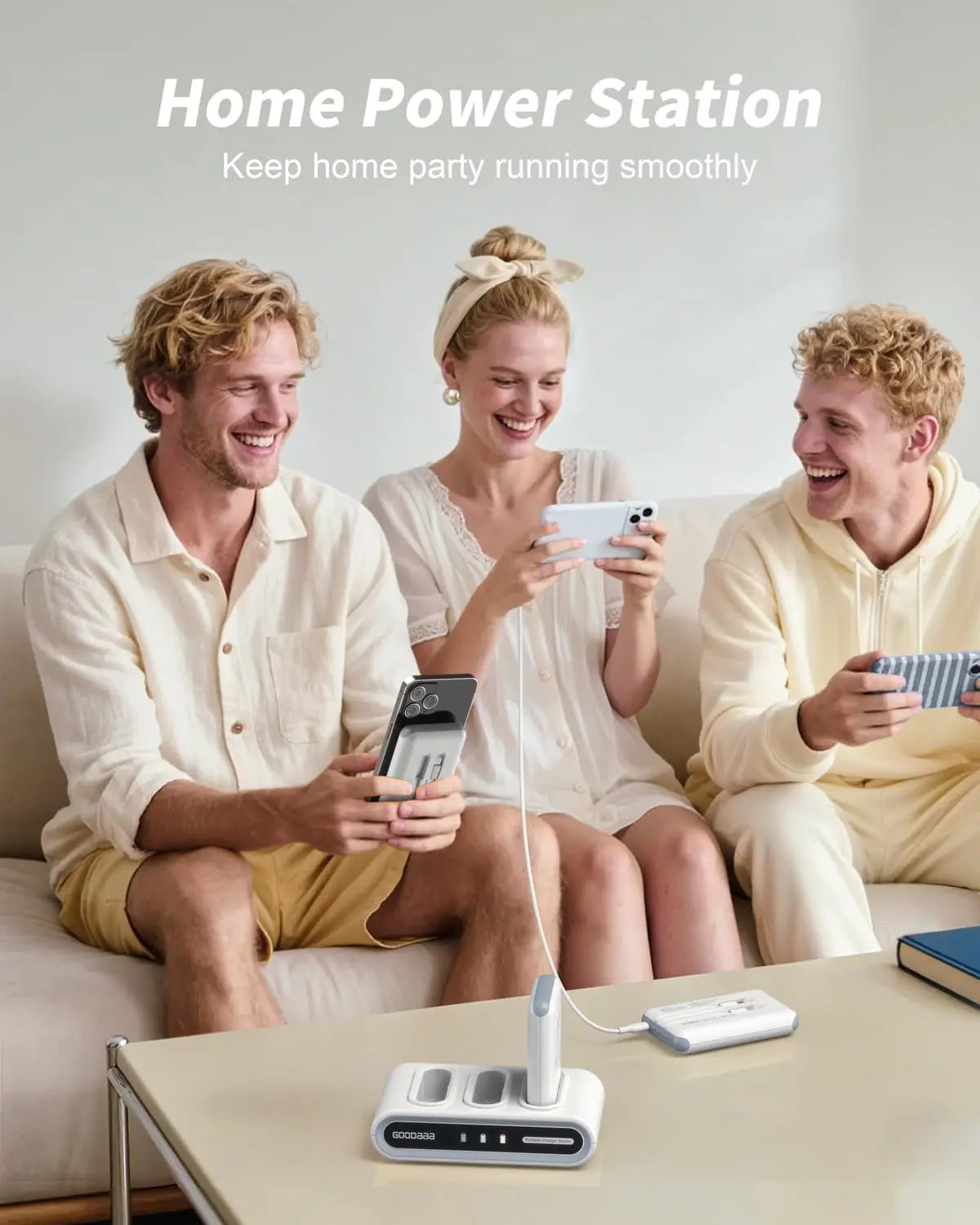 3-Pack 10000mAh Portable Charger with Charging Dock Station - Luxxs