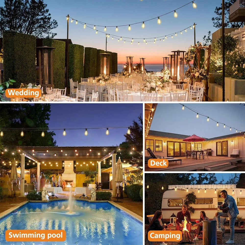 Luxury Patio Outdoor Lights - 100 ft - Luxxs