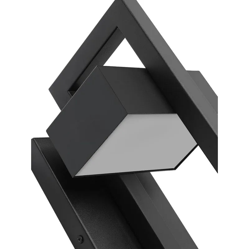 LamQee Outdoor Wall Lights Modern Exterior Lighting Fixtures, 3000K Integrated LED Outdoor Wall Sconce Lighting 2 Packs - Luxxs