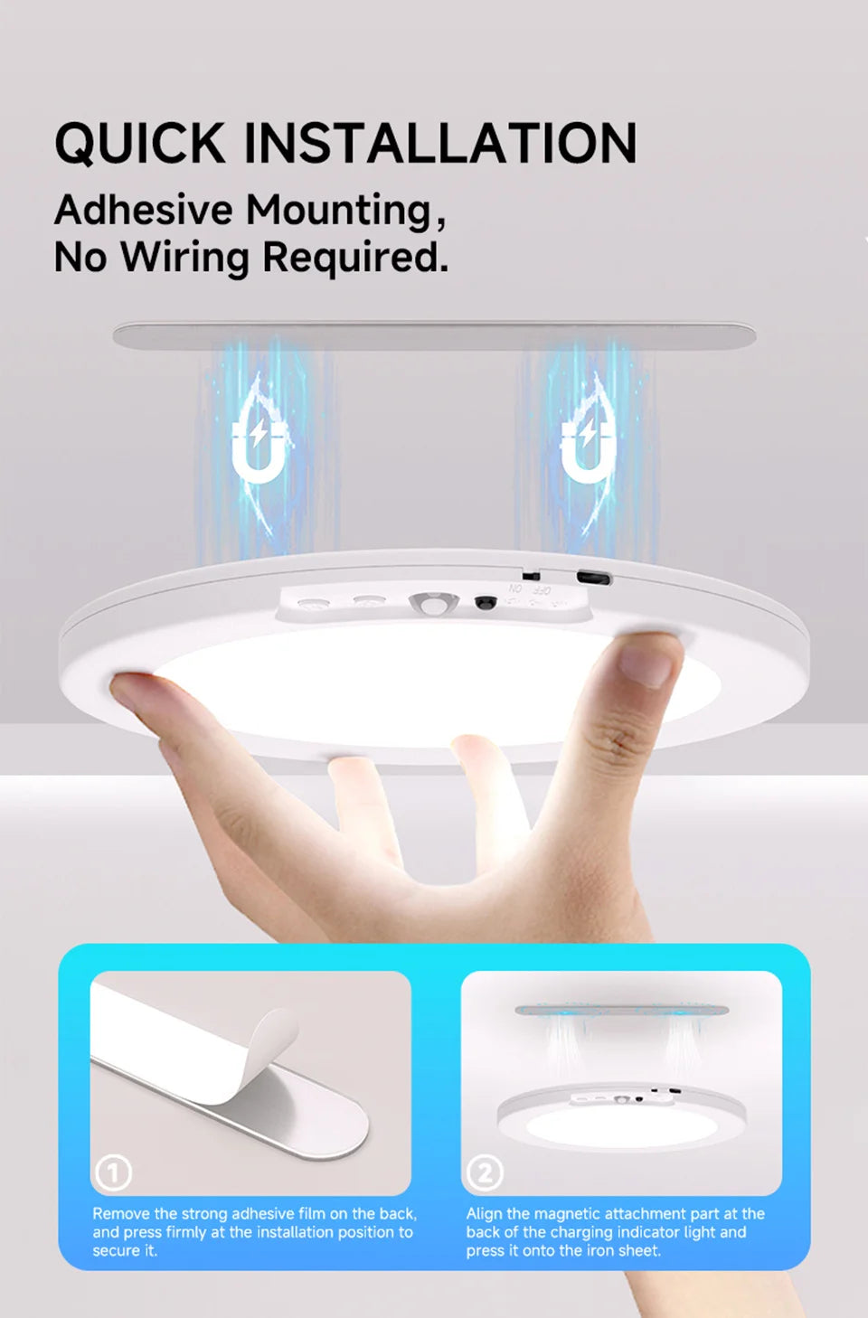 Rechargeable Motion Sensor Ceiling Light - Luxxs