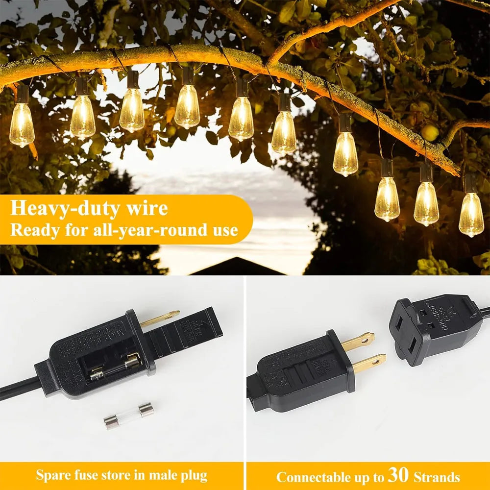 Luxury Patio Outdoor Lights - 100 ft - Luxxs