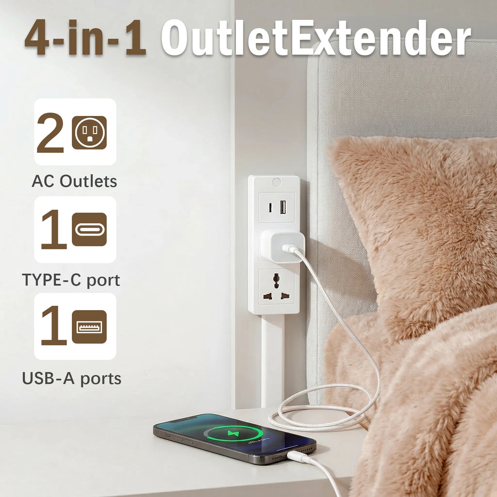 LUXXS | Multiplug Extenstion with USB-C - Luxxs