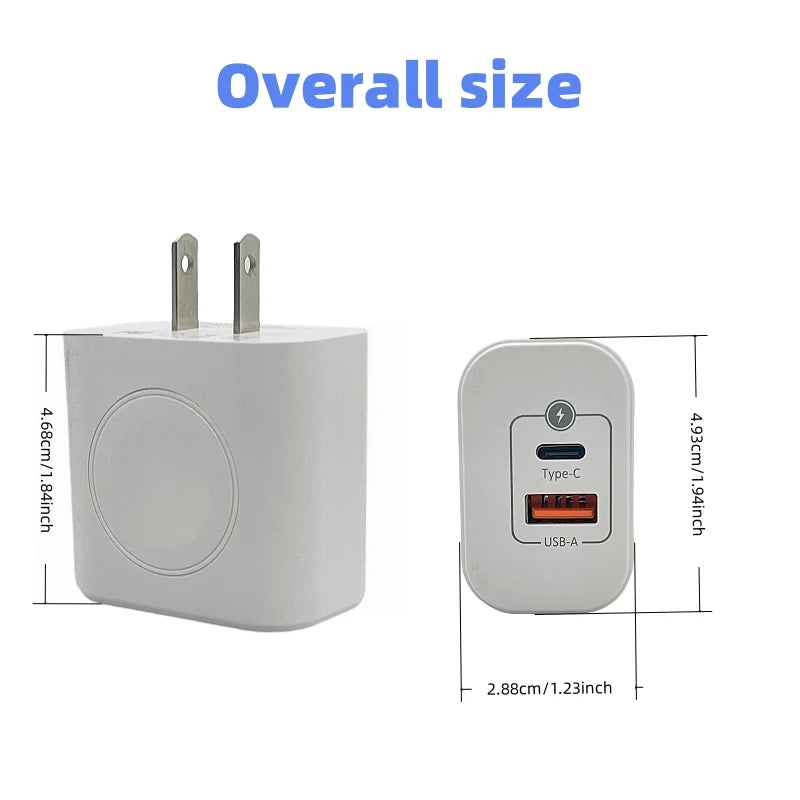 Dual-Port Fast Charging with Built-In Apple Watch Charger - Luxxs