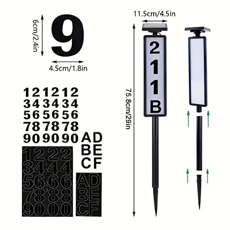 LUXXS Solar Address Sign