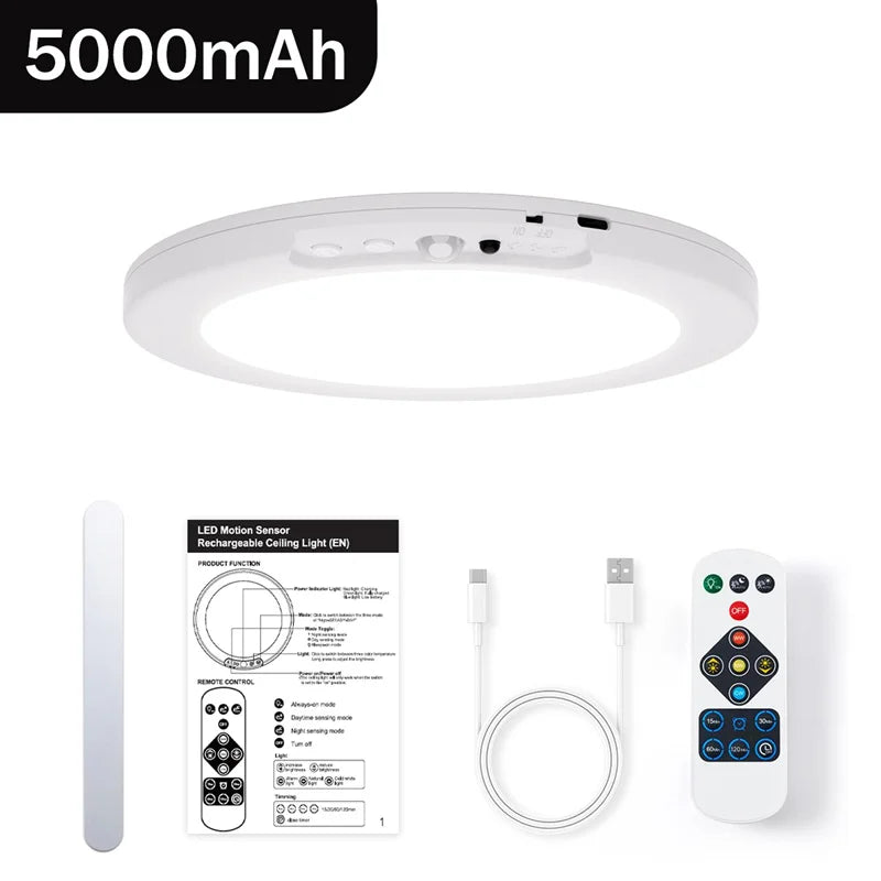 Rechargeable Motion Sensor Ceiling Light - Luxxs