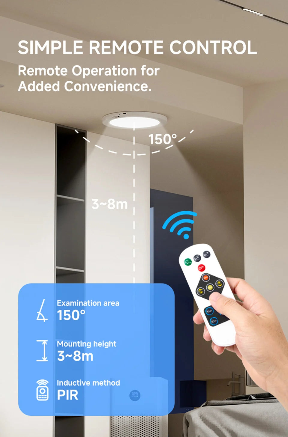 Rechargeable Motion Sensor Ceiling Light - Luxxs